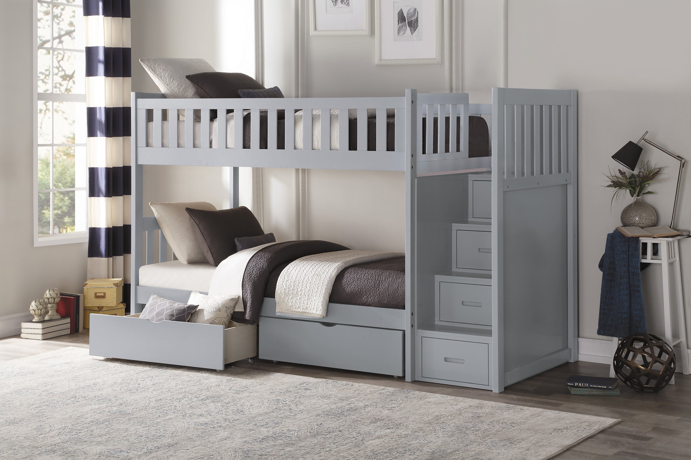 bunk bed with drawer steps