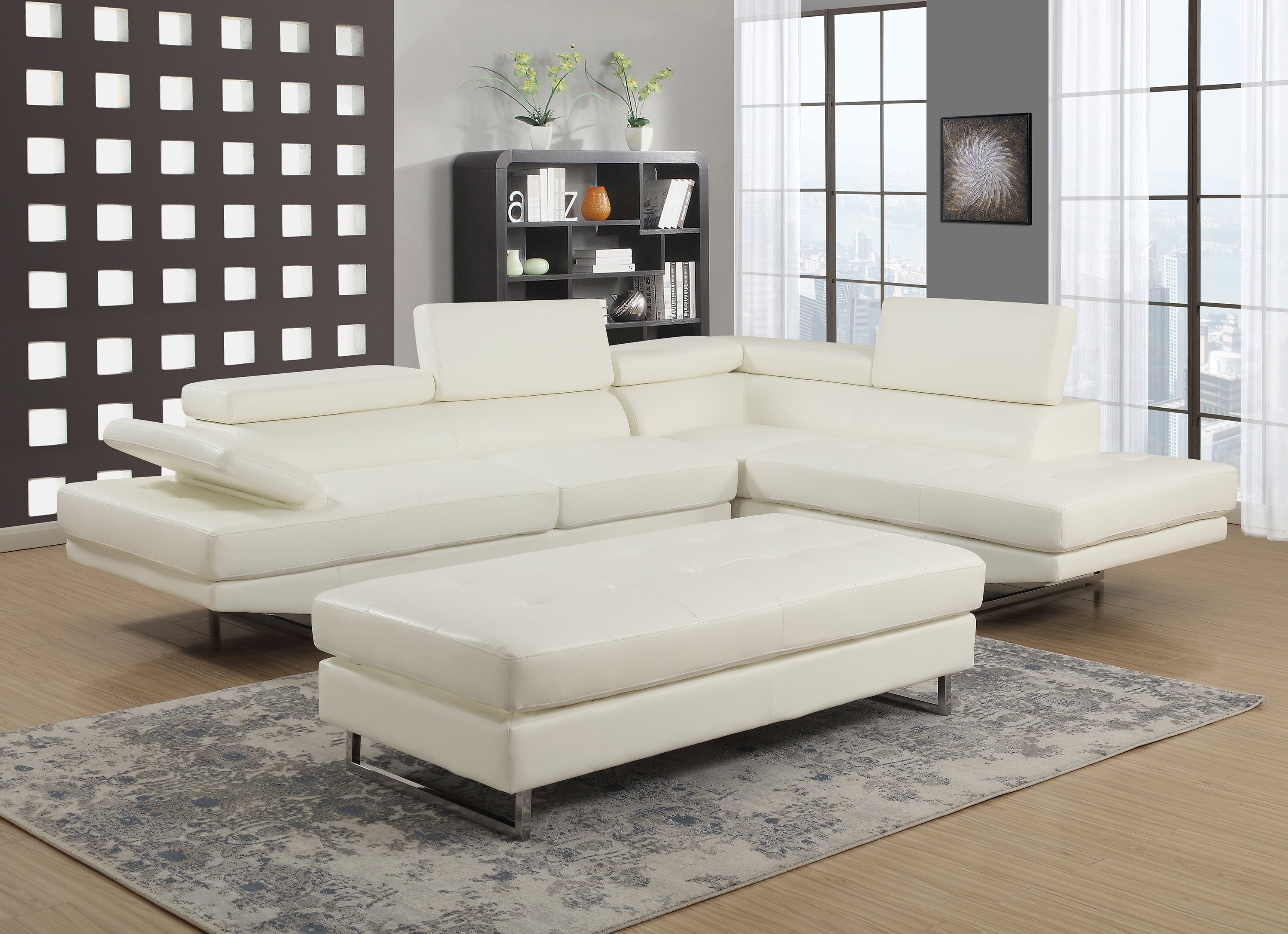 Giovanni White 3 Piece Living Room Kanes Furniture