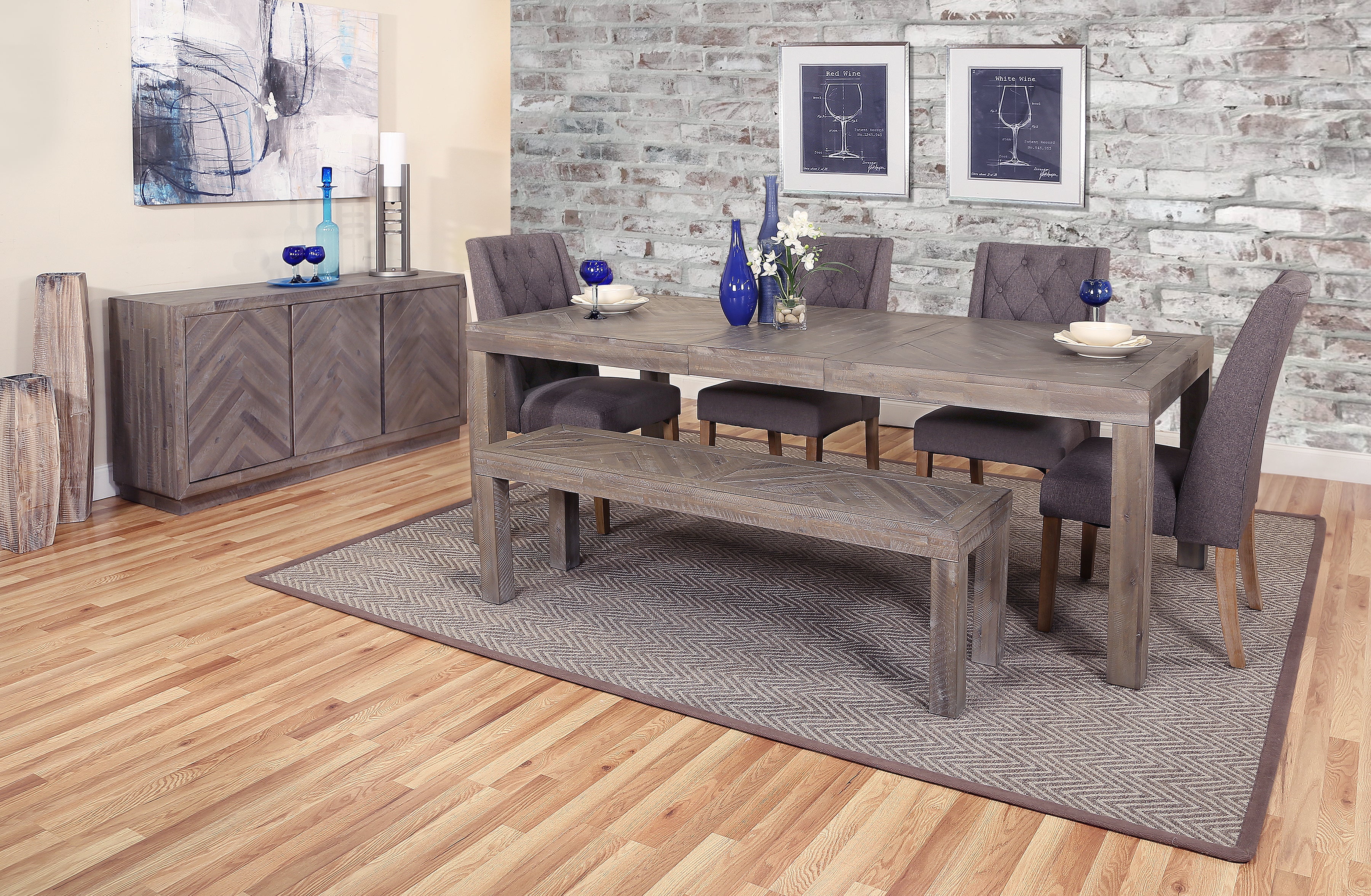 Herringbone 5 Piece Dining Set Kanes Furniture