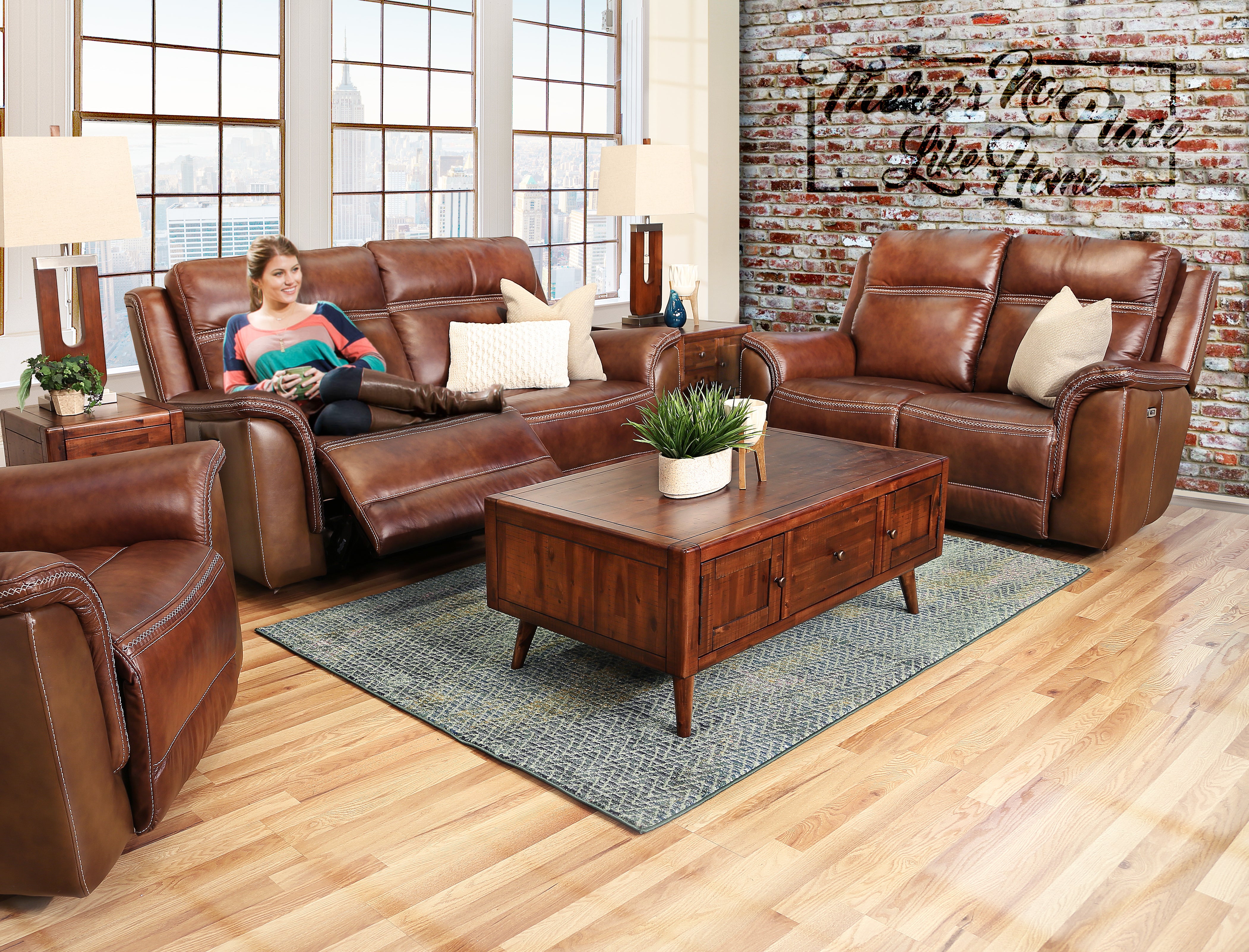 kanes leather recliners