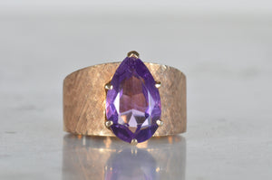 Dramatic Vintage Amethyst Cocktail Ring