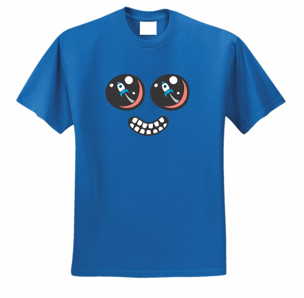 ROCKET EYES FACE T-SHIRT - BLUE – OFFICIAL STORE OF DANTDM