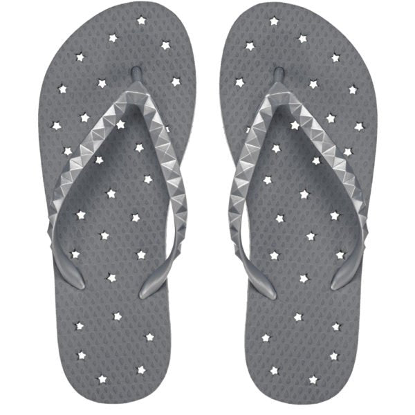 pewter flip flops