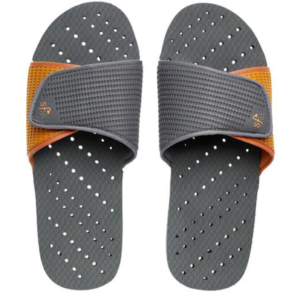 orange shower shoes