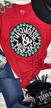 Turquoise & Mascara Tee