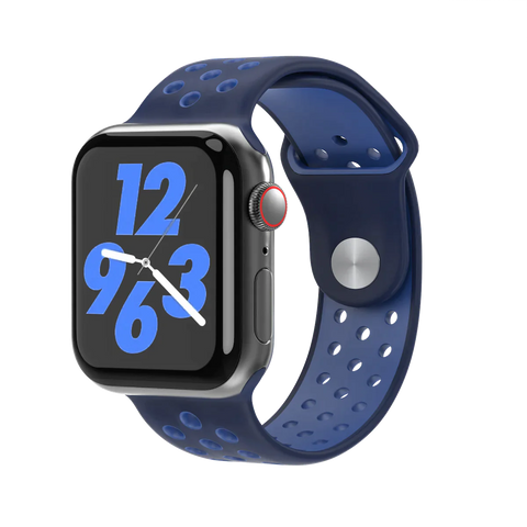 Armband für Apple Watch Silikon Midnight Navy Blau Sportarmband