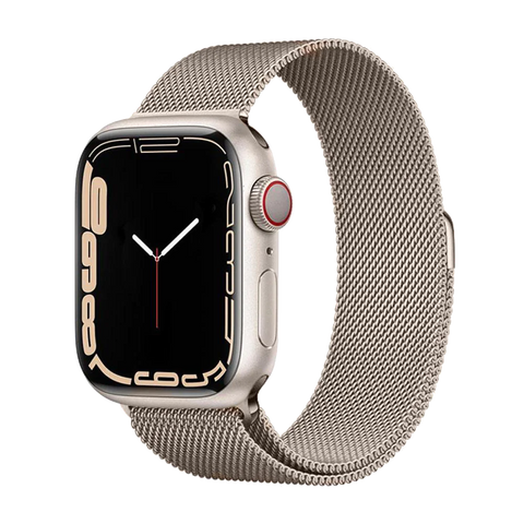 Armband für Apple Watch Milanaise aus Edelstahl Polarstern Starlight