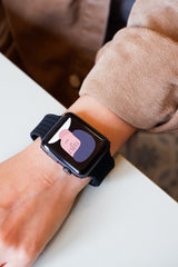 Black Silikon Geflochtenes Loop | Armband für Apple Watch (Schwarz)