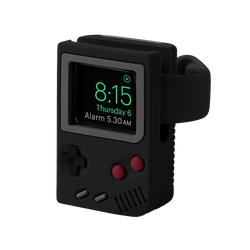 Vintage Game Boy Style | Ladestation für Apple Watch (Schwarz)