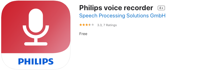 Philips Voice Recorder app and Dictation Hub