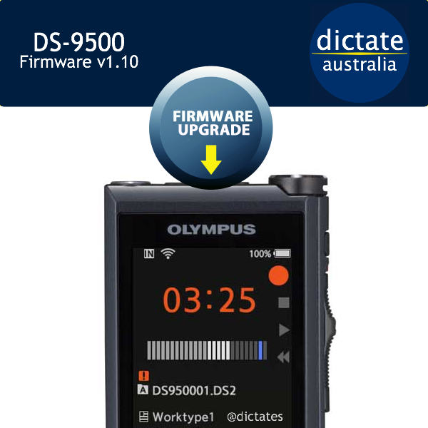 DS9500 Olympus DS-9500 Australia Free Firmware Update v1.10