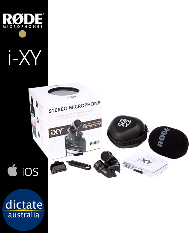 Rode i-XY Stereo Cardioid Condenser Mic for iOS iPhone & iPad | Dictate  Australia - Olympus Digital Voice Recorder Online Store - Olympus - Dragon  NaturallySpeaking - Dragon Dictate Mac - Voice