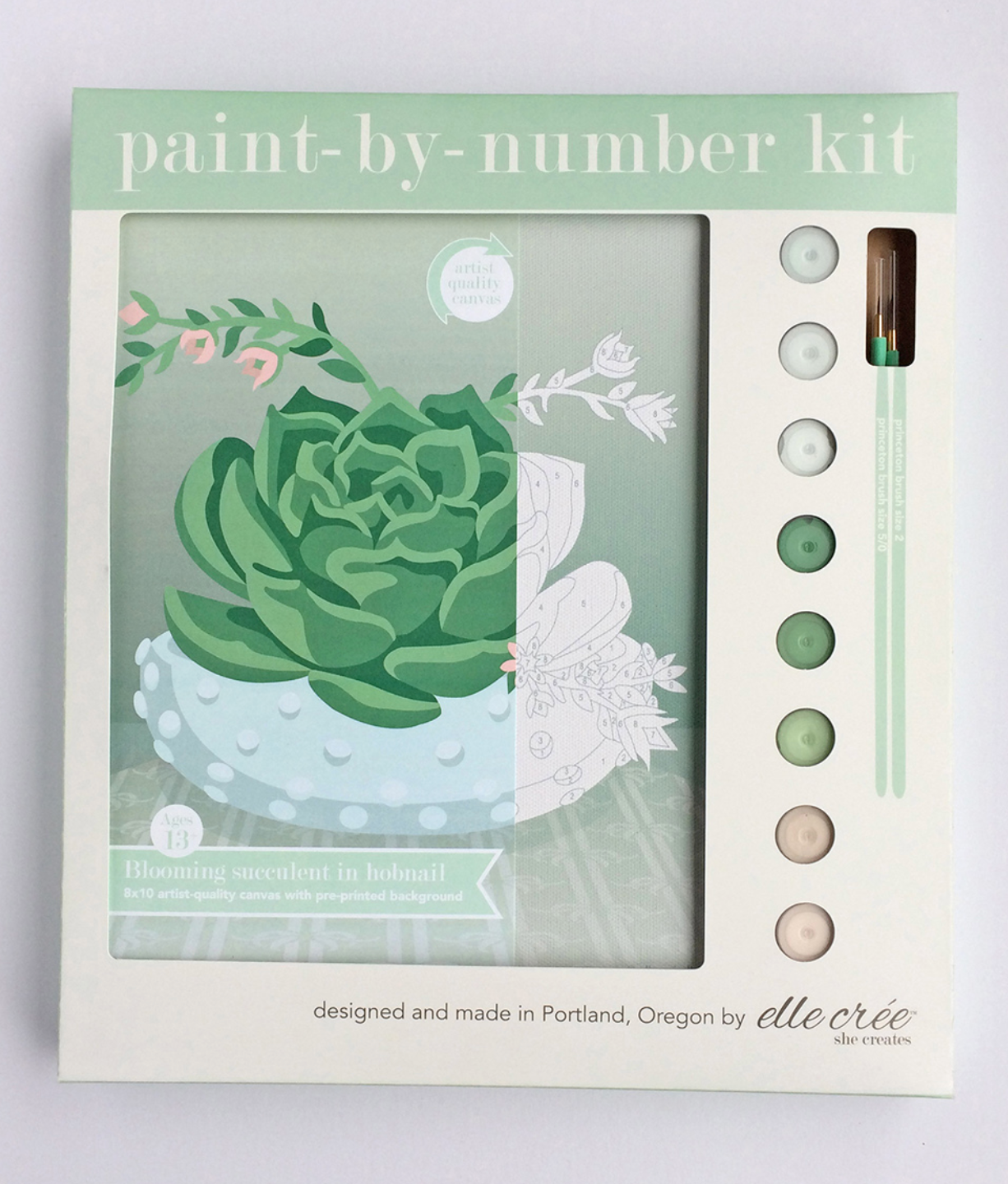 Fawn Mushrooms | Mini Paint-by-Number Kit for Adults — Elle Crée (she  creates)