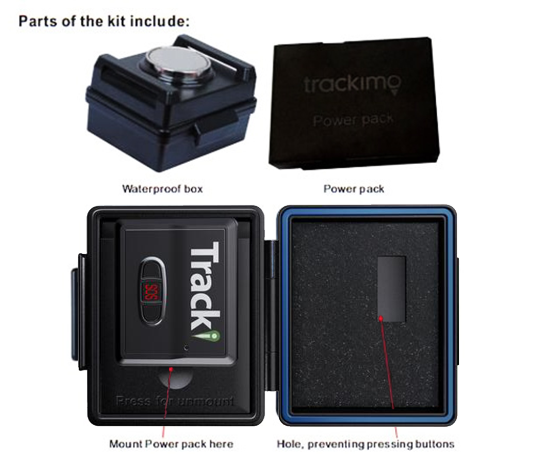 Tracki GPS with case