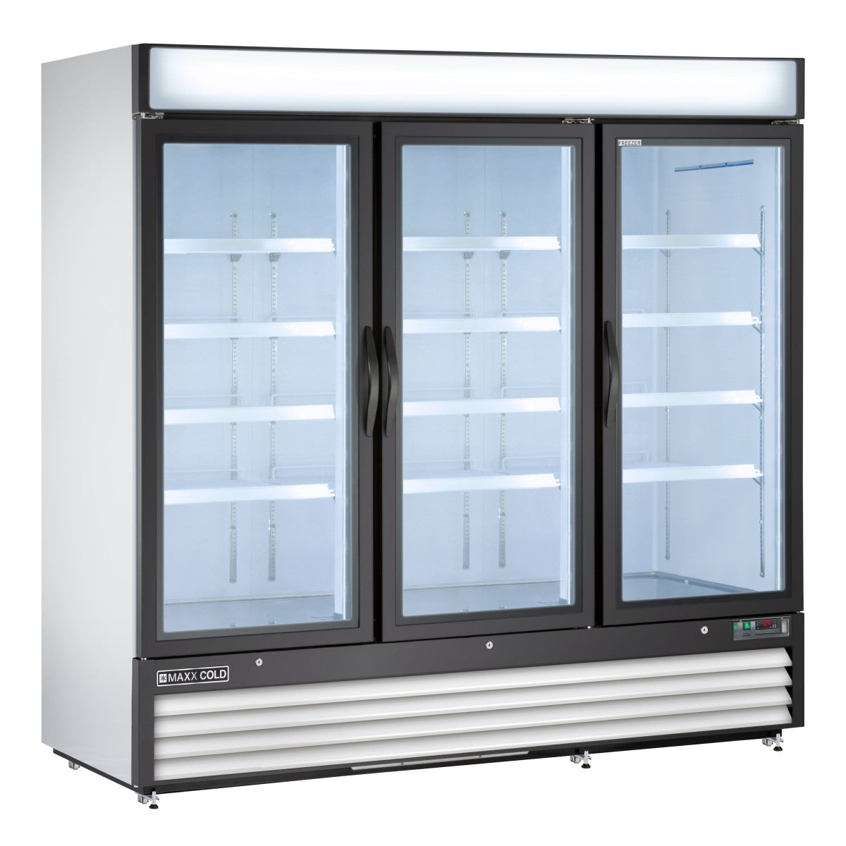 Maxx Cold X-Series Triple Glass Door Merchandiser Freezer