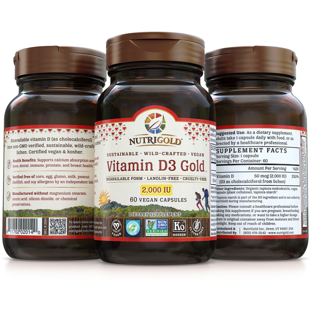 Vitamin D3 Gold 2000 IU by NutriGold