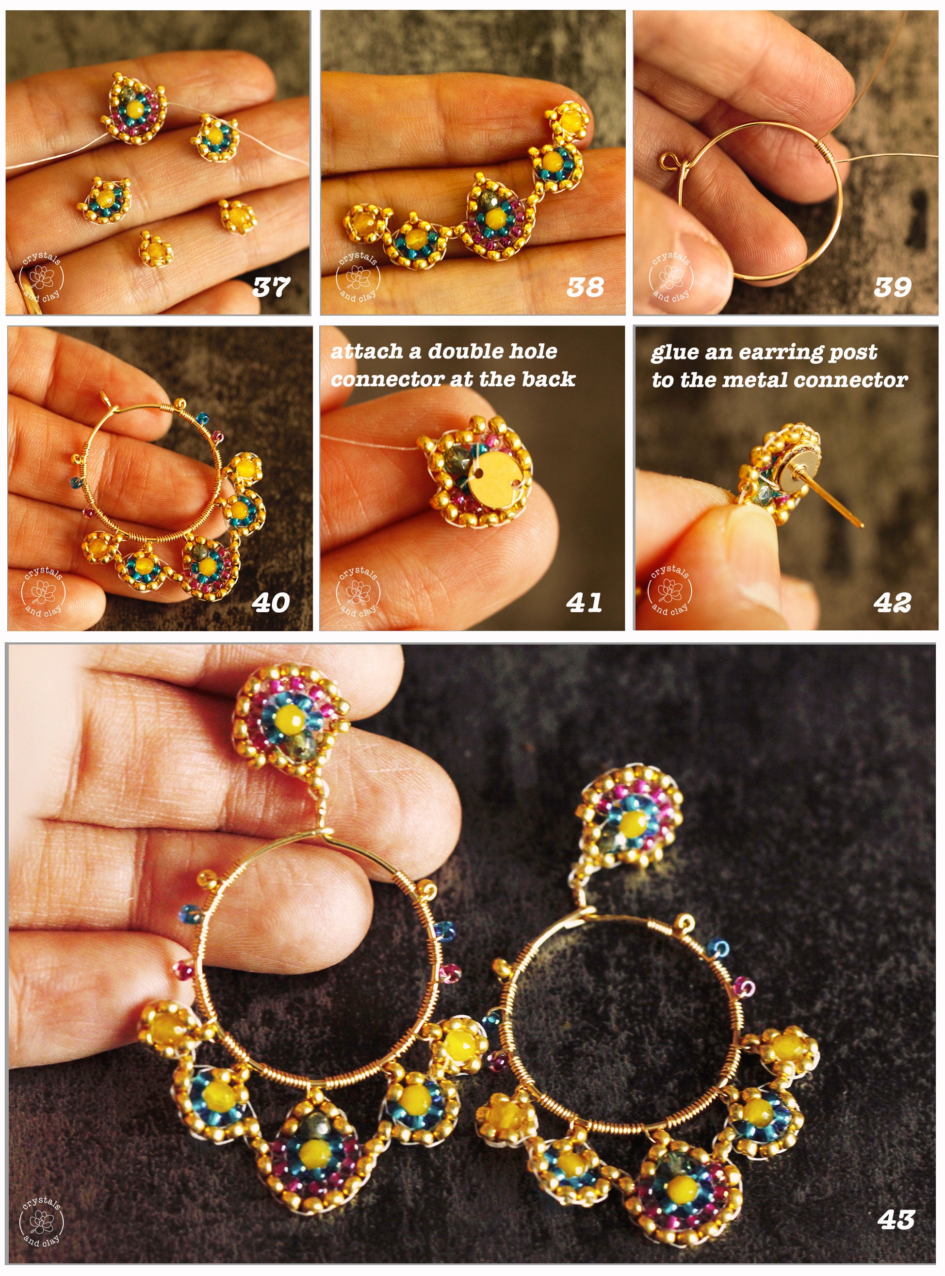 how to assemble beaded earrings