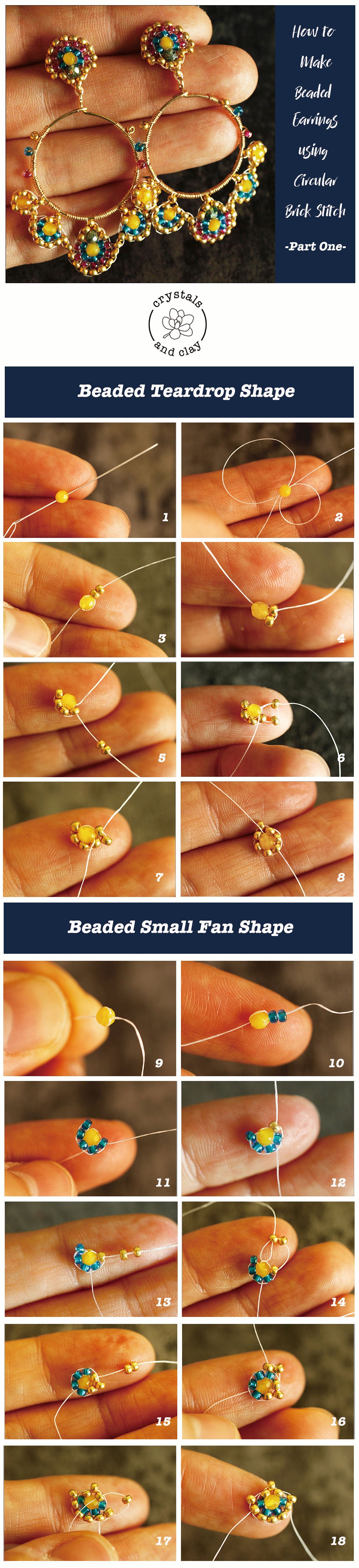 how to make beaded earrings using circular brick stitch