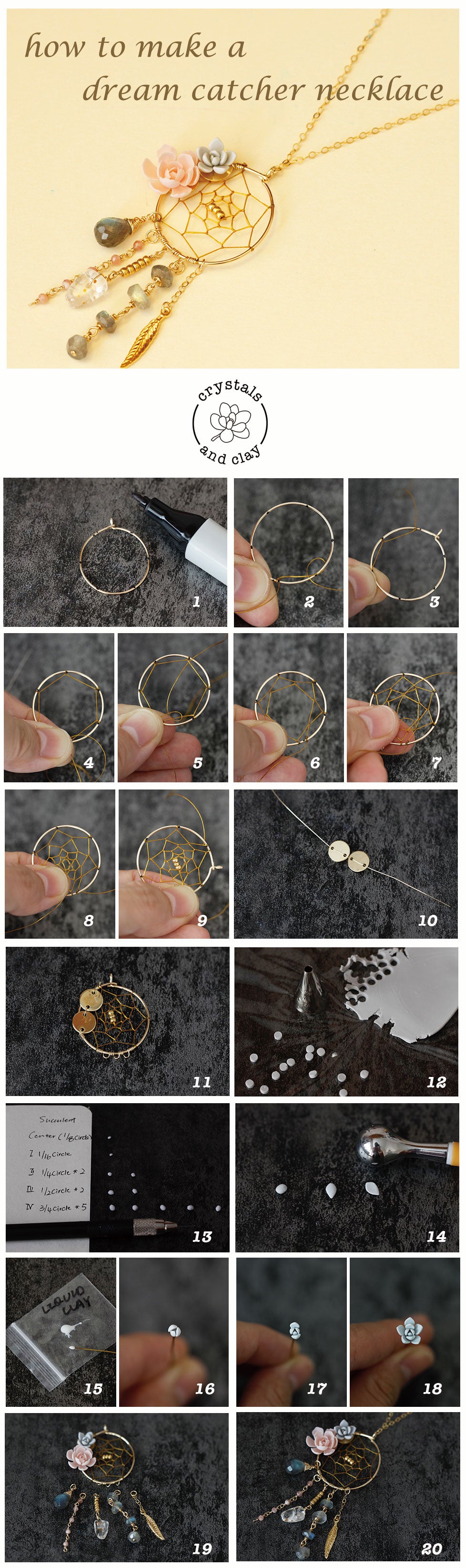 how to make a dream catcher necklace