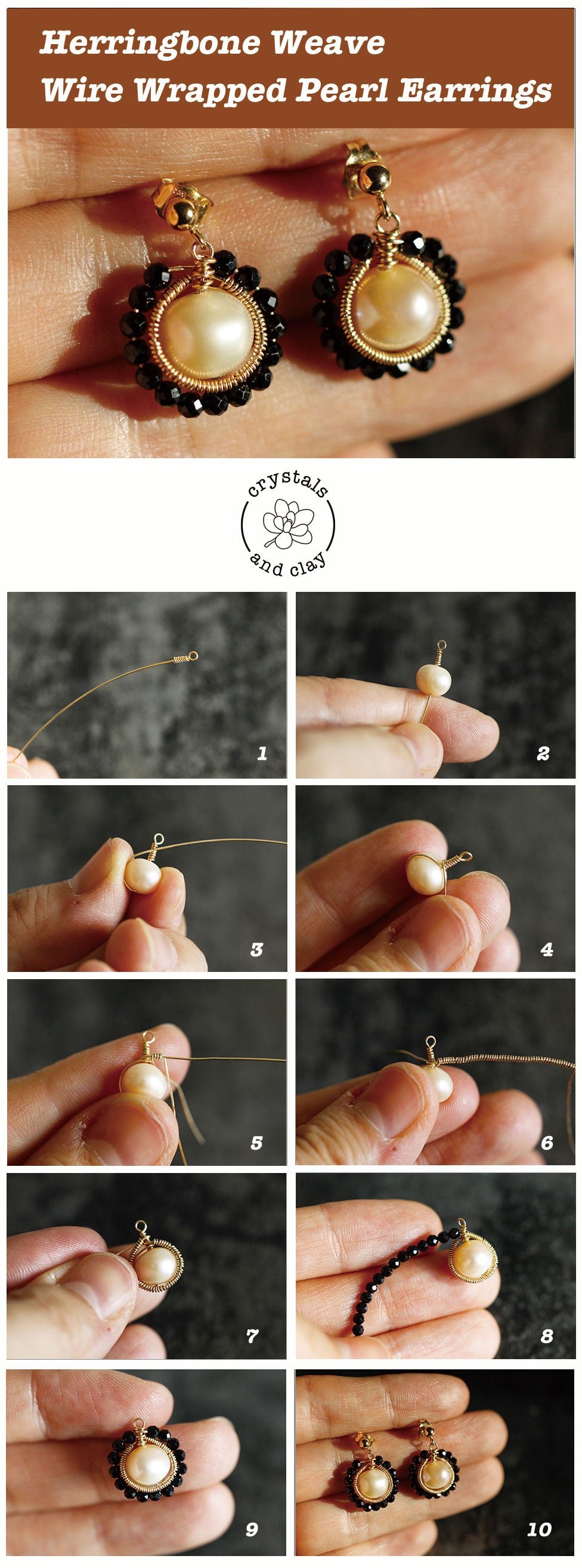 beaded pearl earrings tutorial
