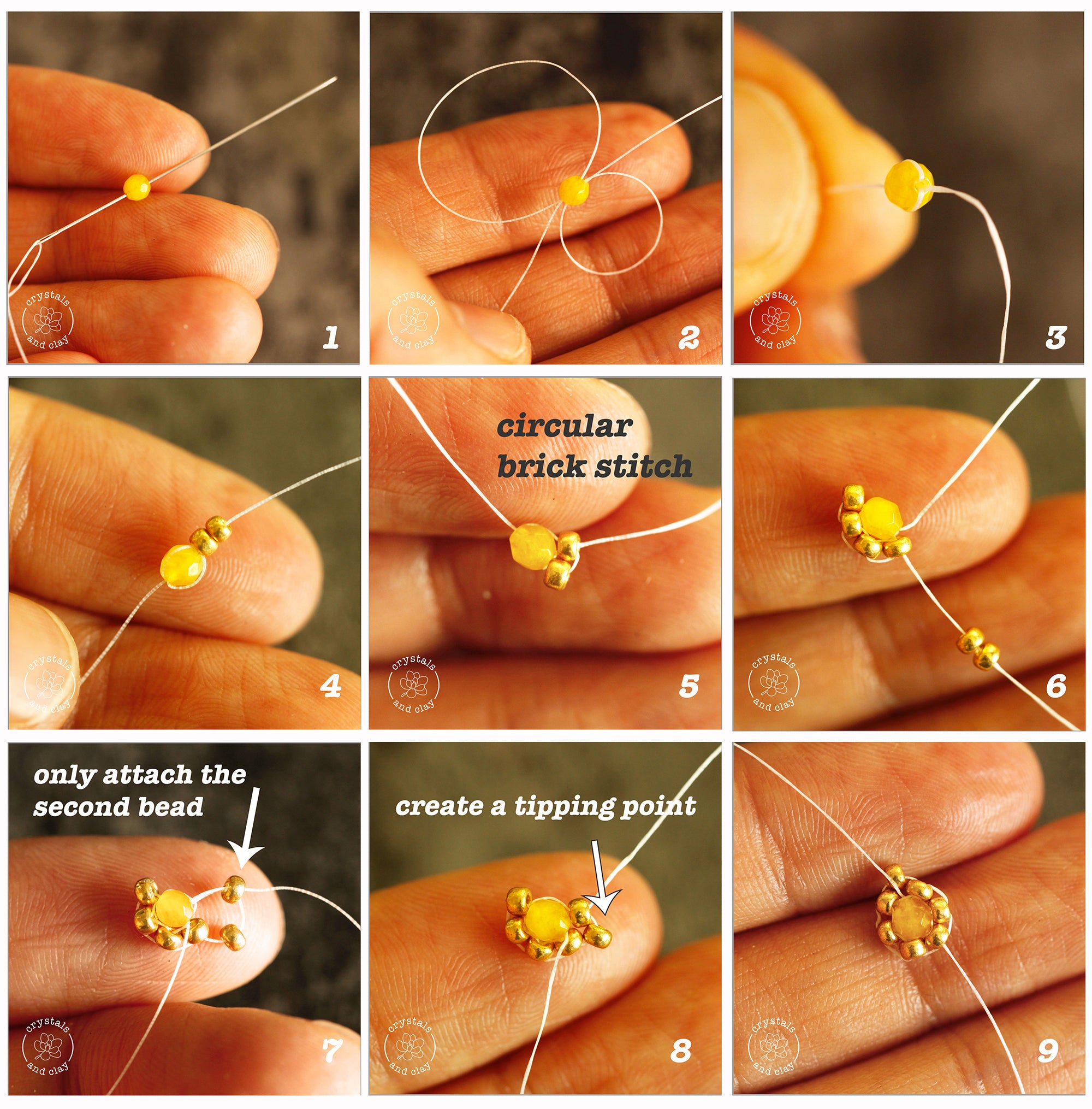 how to make a beaded teardrop shape
