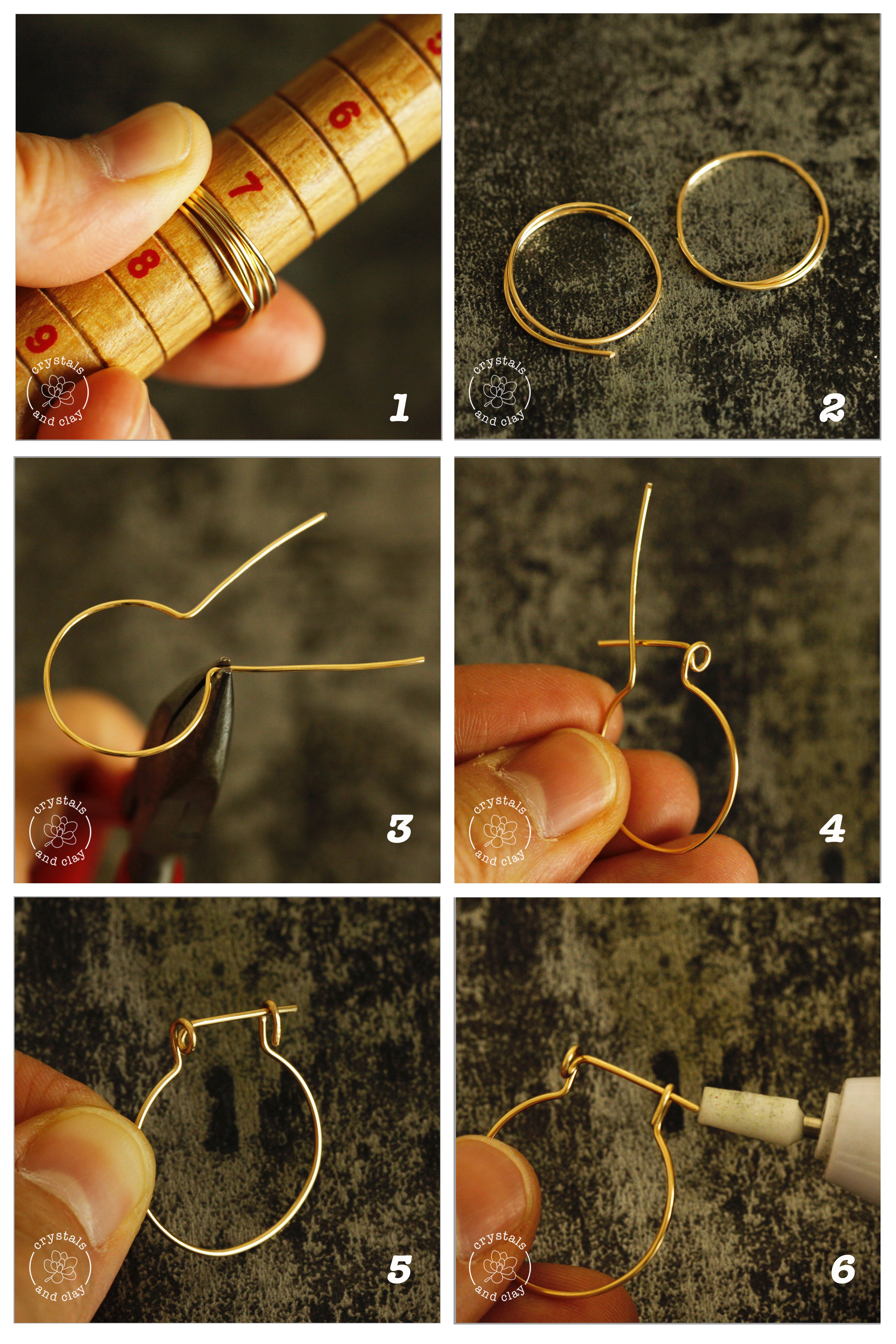 how to make hoop earring frame