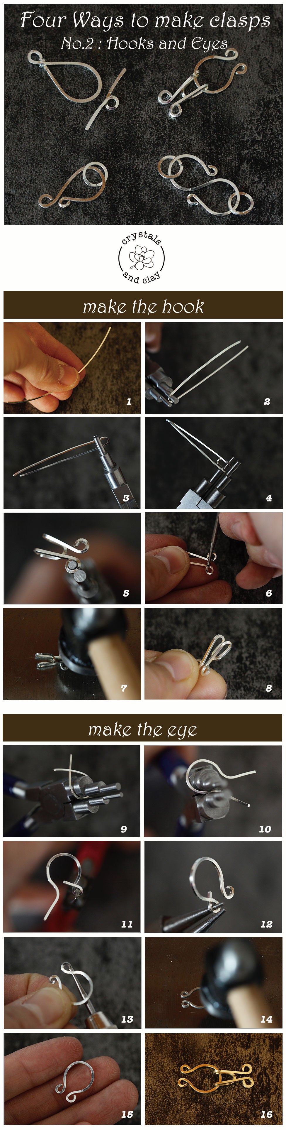 Jewelry Making Basics 5 – Four Ways To Make Wire Clasps – Crystals and Clay  Jewelry DIY