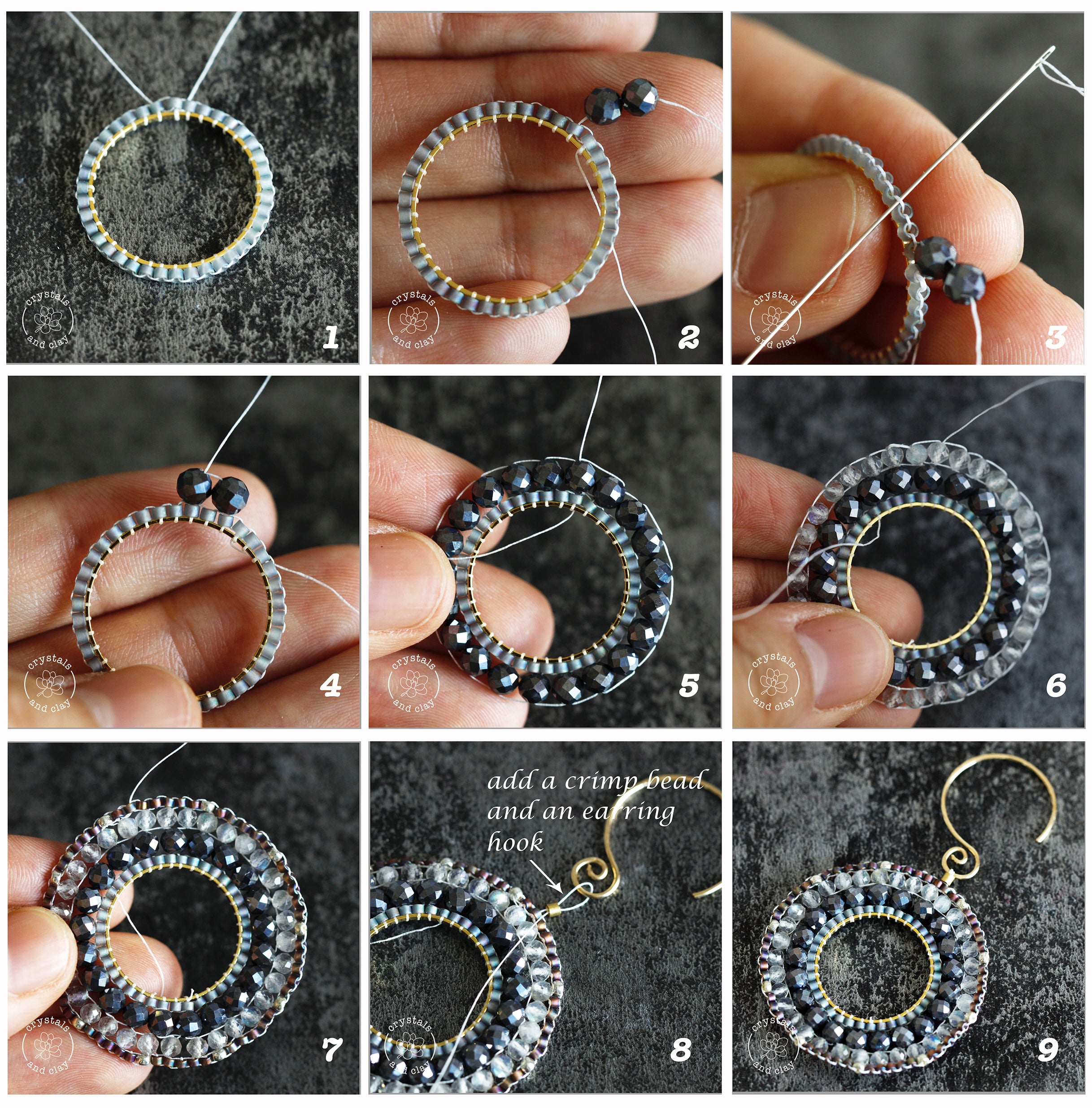 Jewelry Making Basics 7 -- Three ways to make beaded flower
