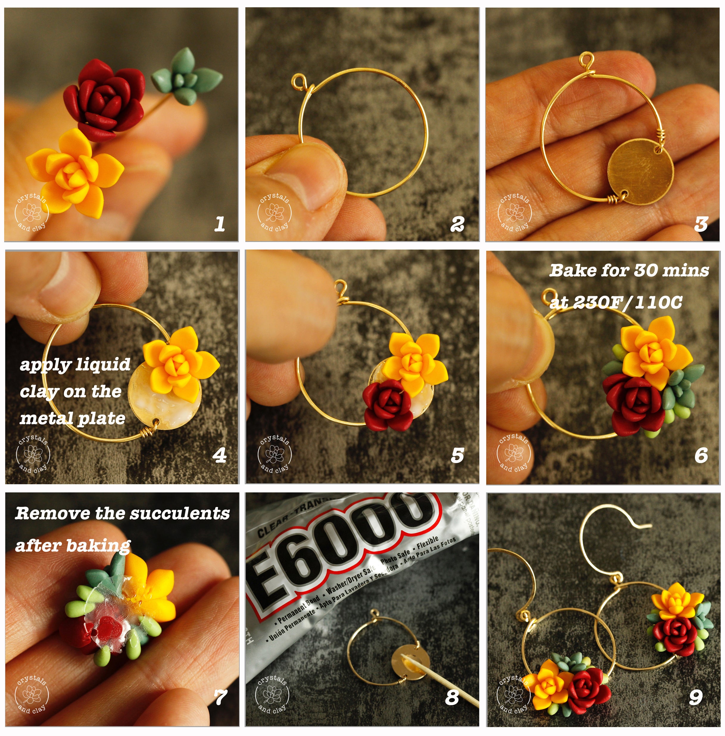how to assemble the earrings