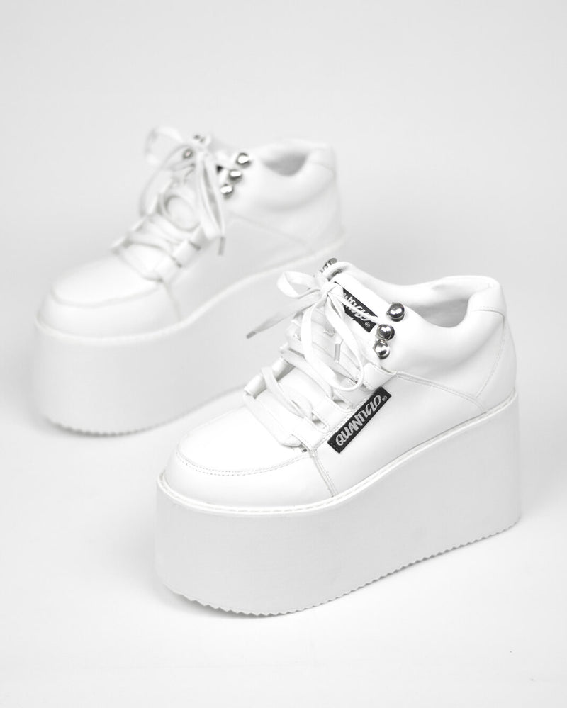 QUANTICLO Sporty - HAZEL flatform shoes in white