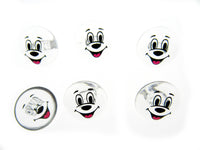 Children's Printed Characters on a Crystal Bevelled Shank Button - 15mm - CG7