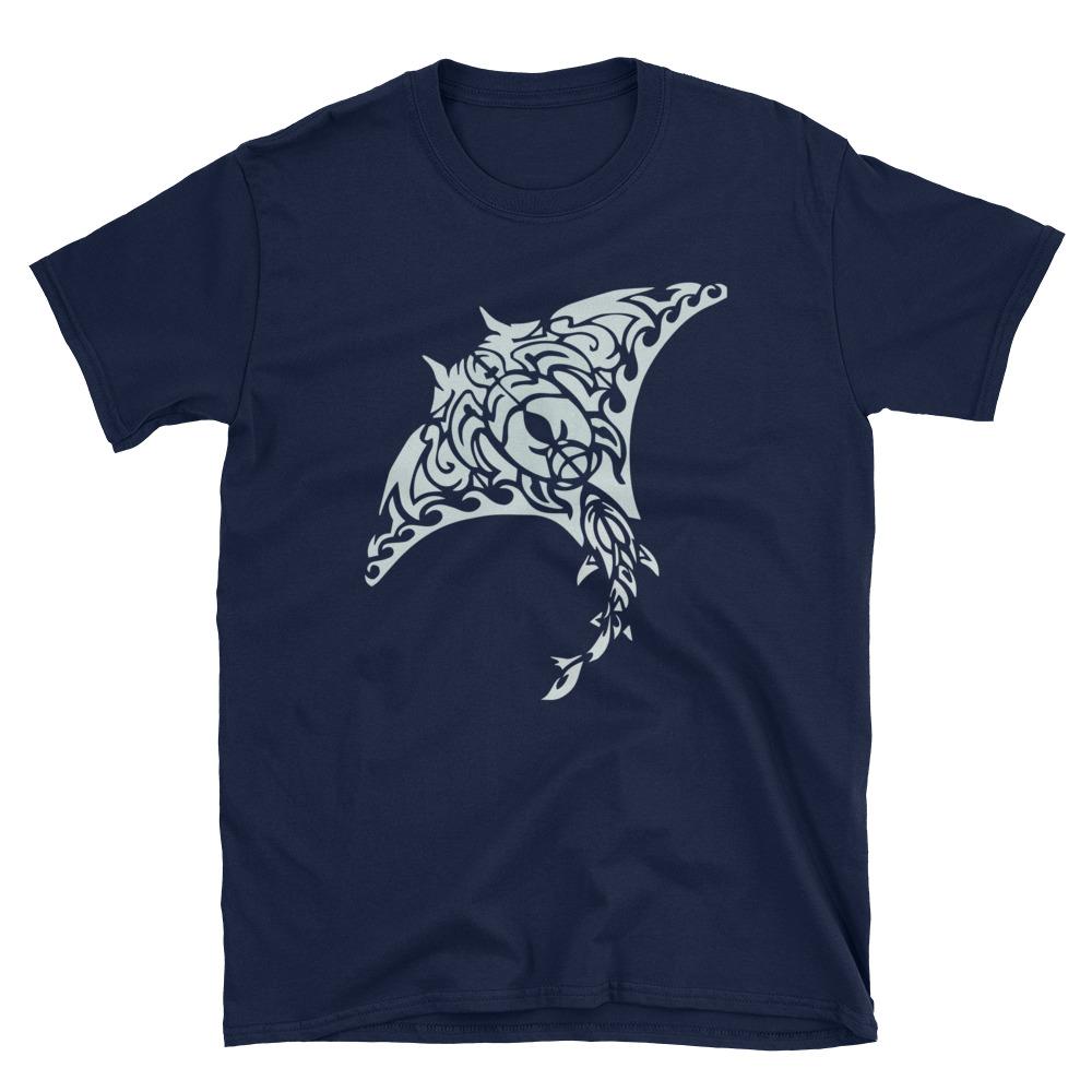 Tribal Manta Ray - Men's T-shirt - The Ocean Vibe