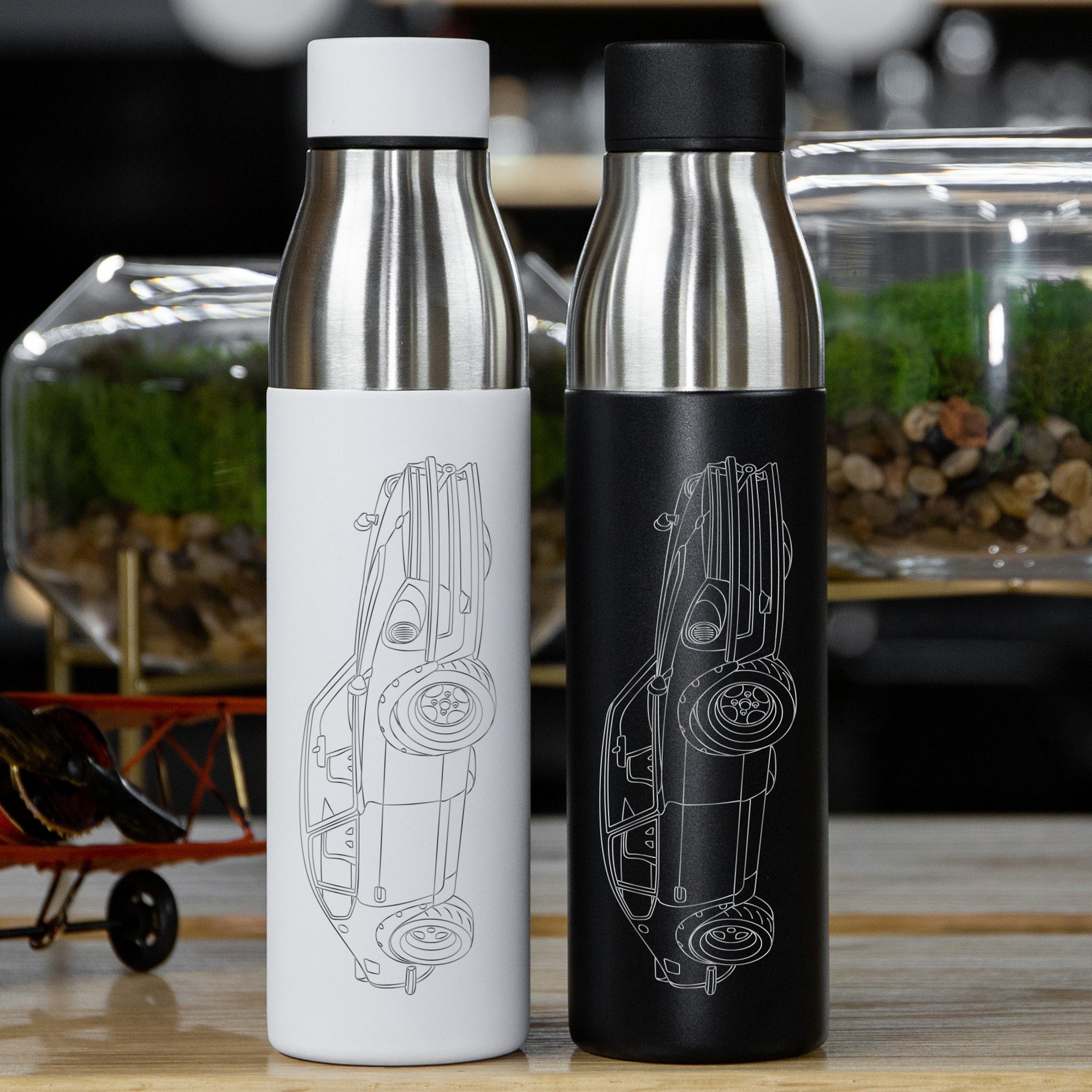 34 oz. Vulcan Stainless Steel Water Bottles with Strap