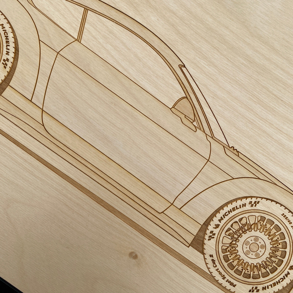 Ford Mustang Ecoboost Framed Wood Engraved Artwork