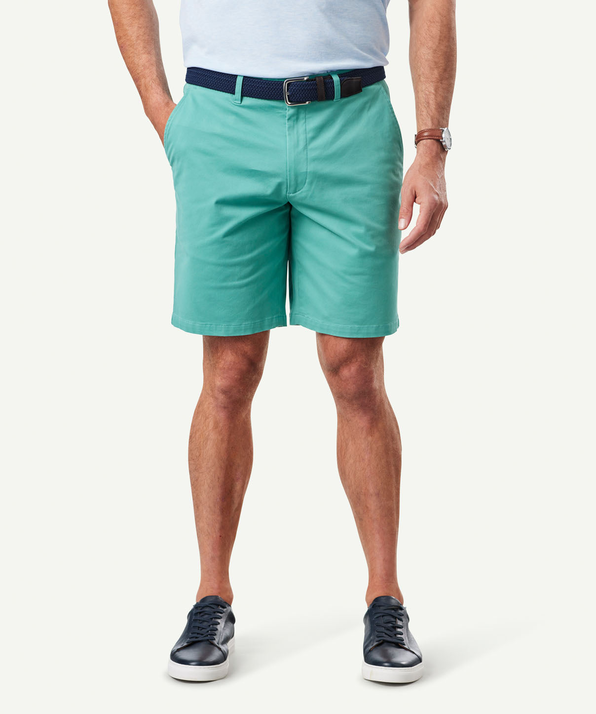 Comfort Twill Shorts - Green | Shorts | GAZMAN