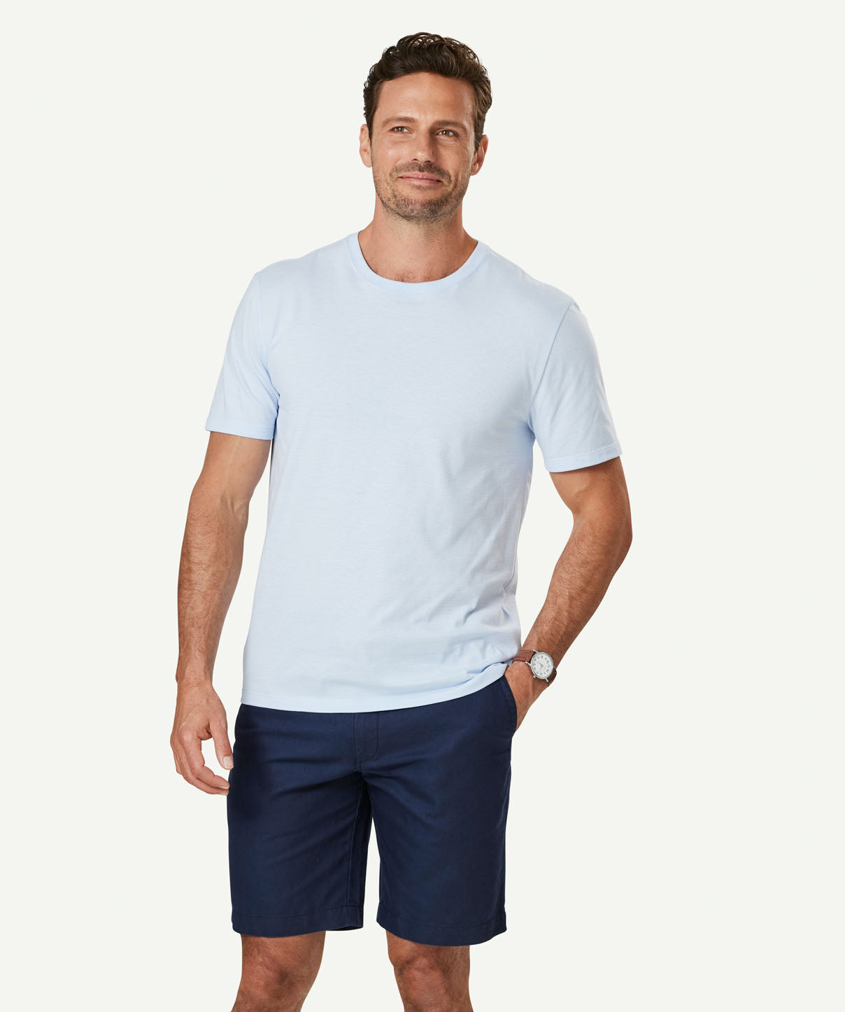Weekend Stripe T-shirt - Sky Blue | T-Shirts | GAZMAN