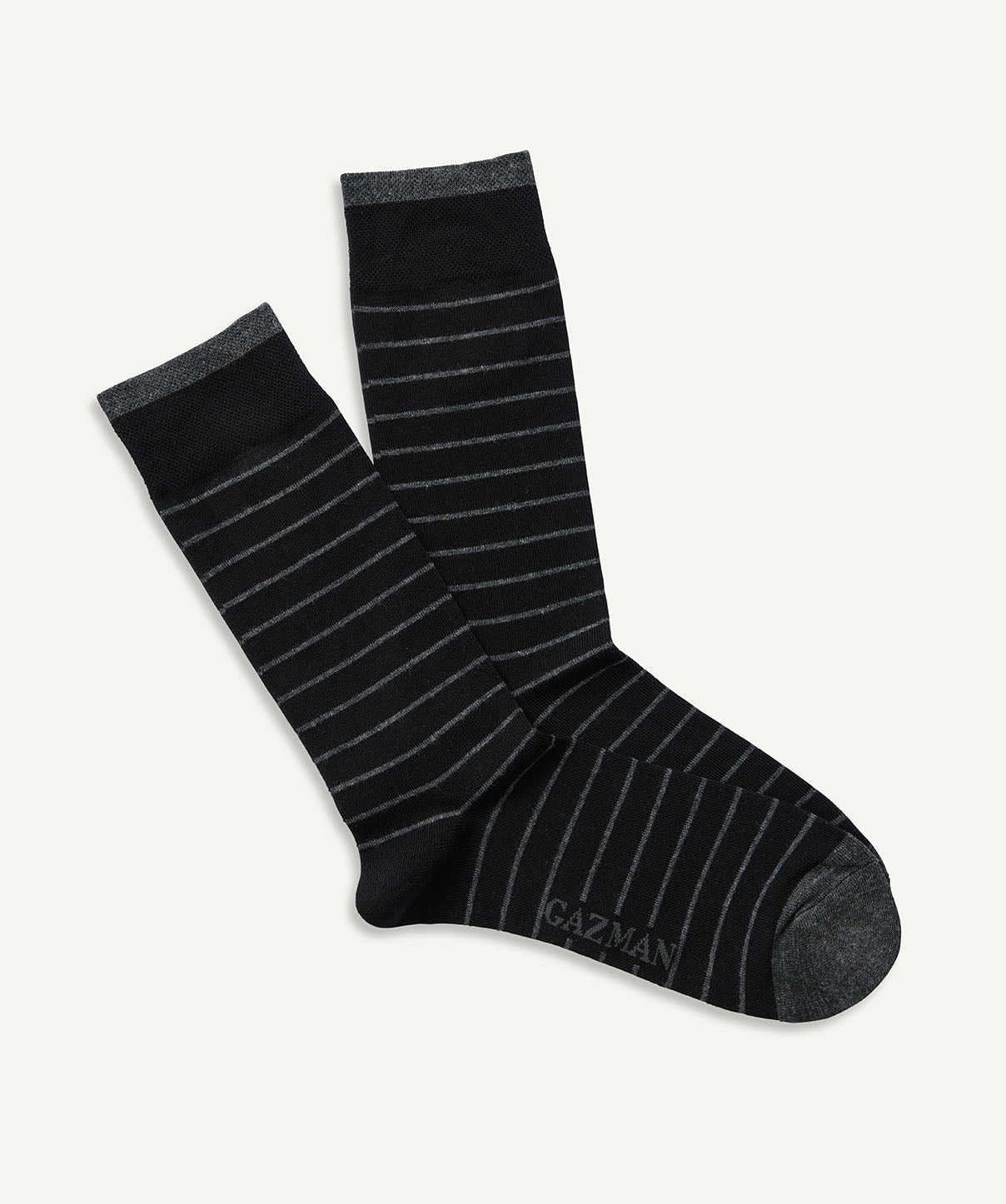 Non Tight Stripe Sock - Black | Socks | GAZMAN