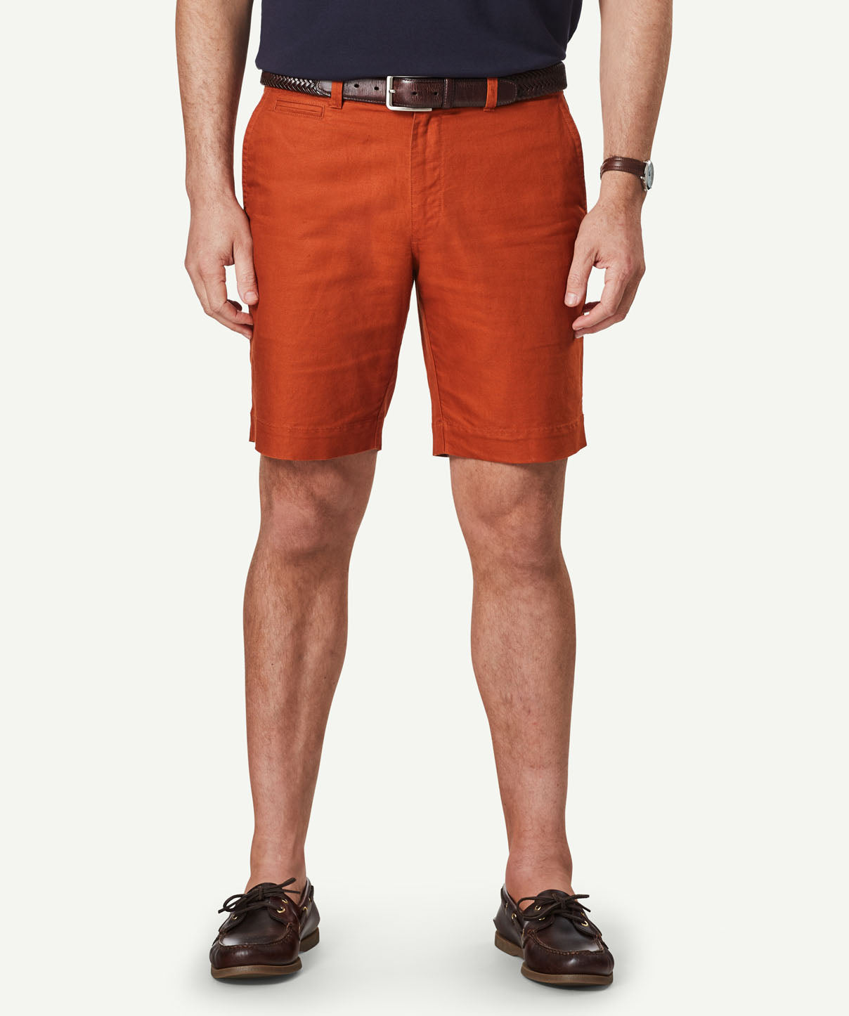 Linen Blend Shorts - Spice | Shorts | GAZMAN