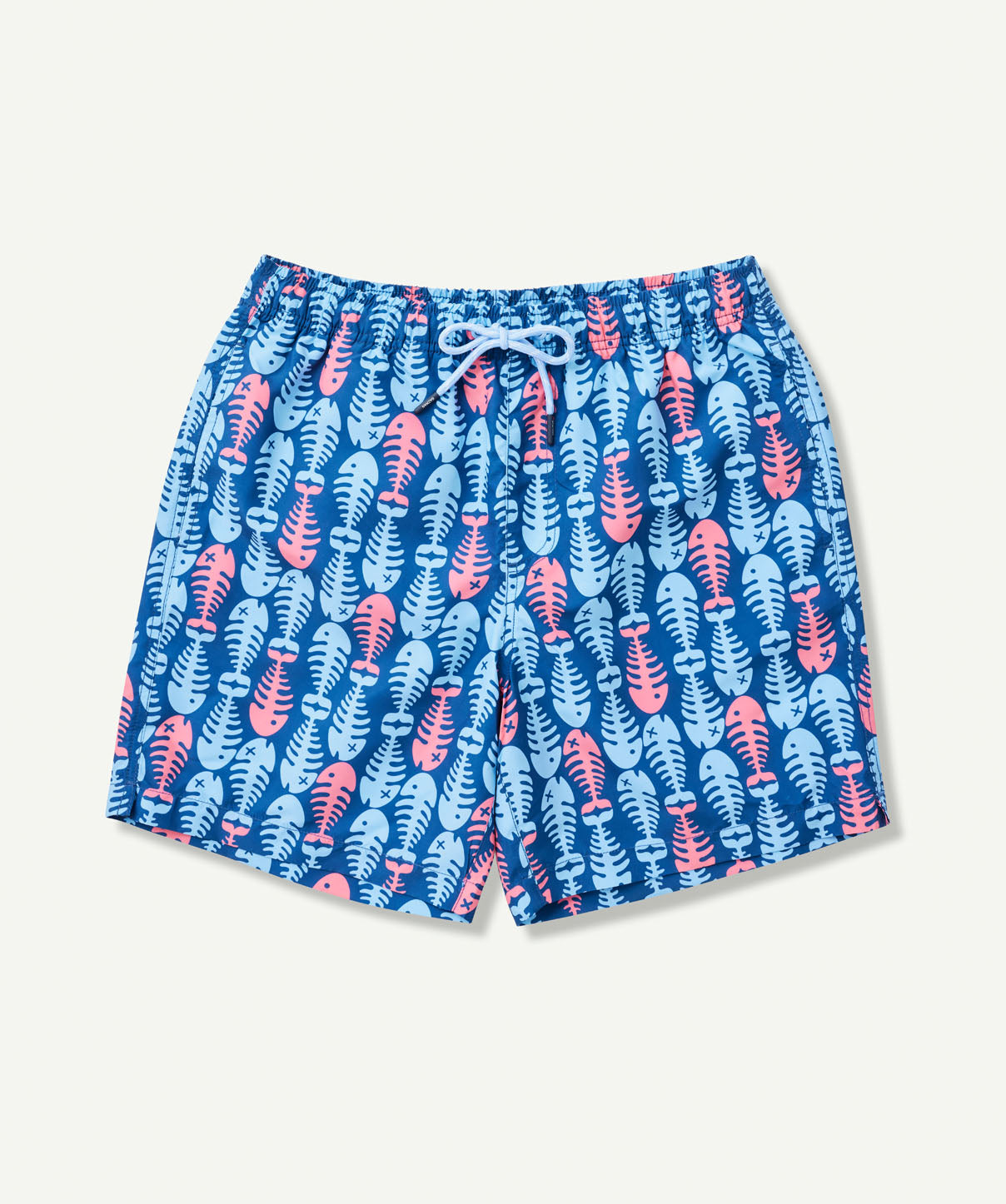 Fish Bone Swim Shorts - Navy | Beach Shorts | GAZMAN