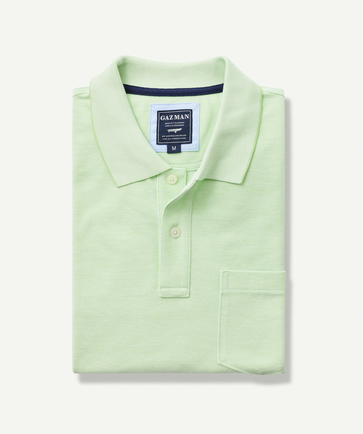 Oxford Pocket Polo Shirt - Lime | Polos | GAZMAN