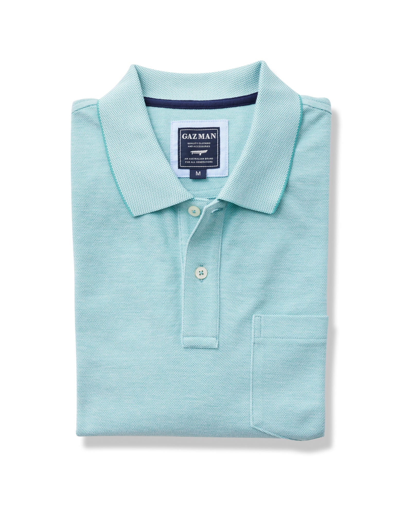 Oxford Pocket Polo Shirt - Green | Polos | GAZMAN