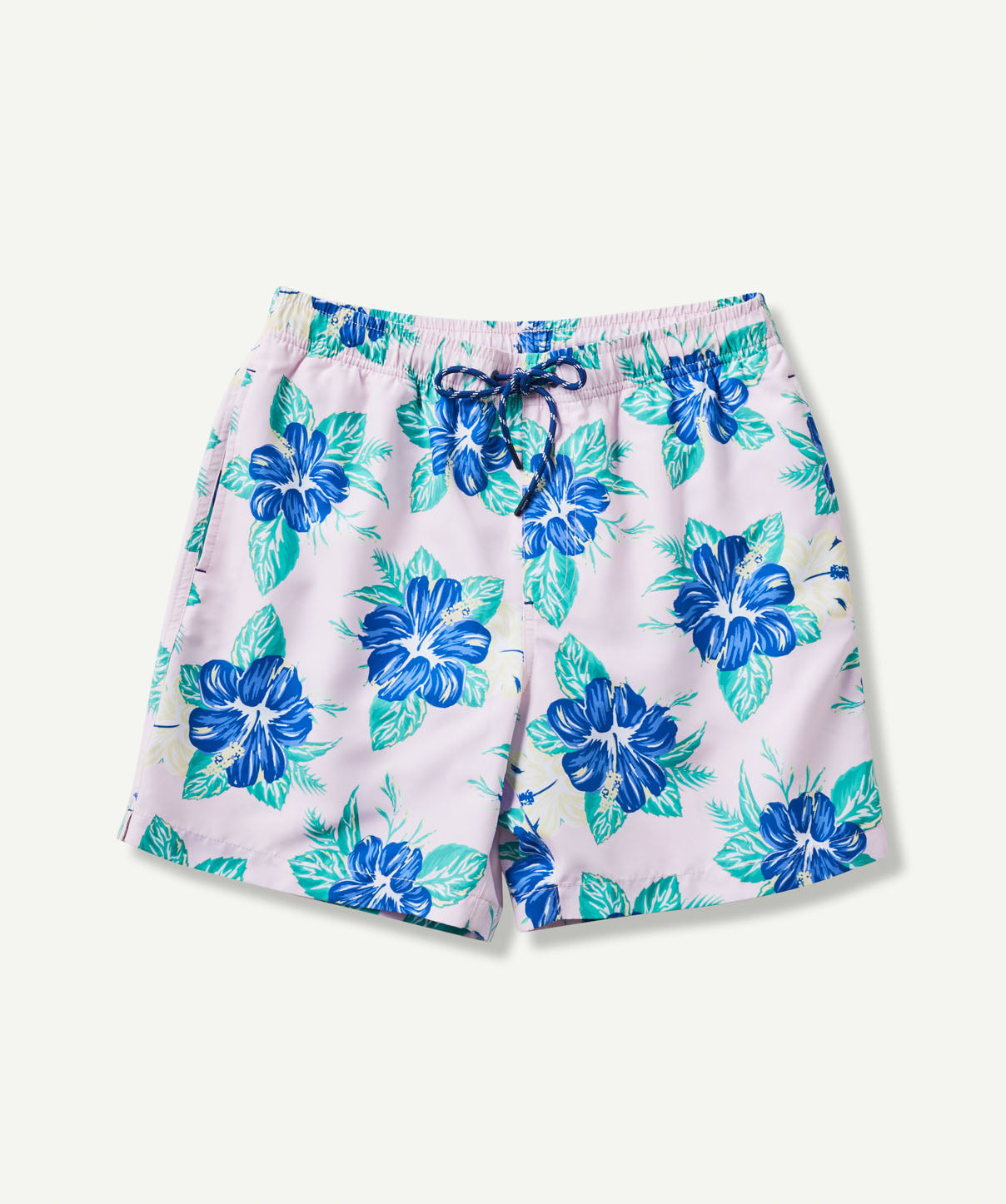 Hibiscus Swim Shorts - Pale Pink | Beach Shorts | GAZMAN