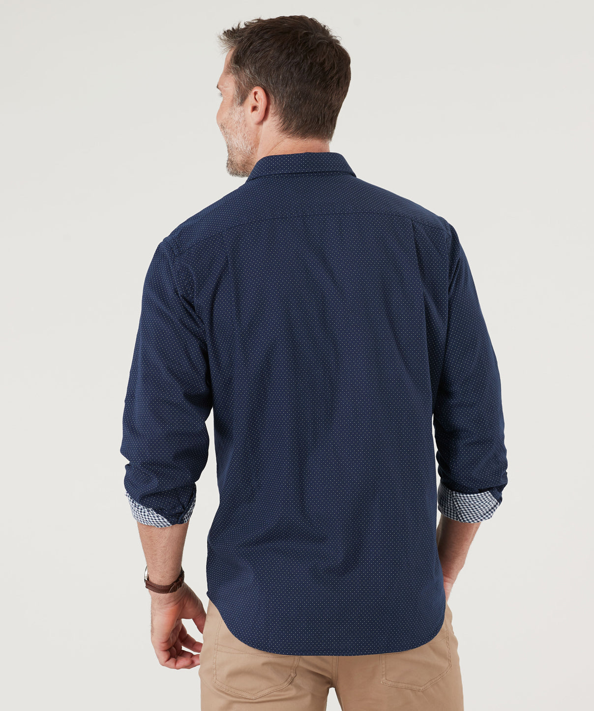 Dot Double Faced Shirt - Denim | Long Sleeve Shirts | GAZMAN