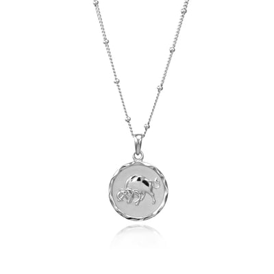Necklace made of 925 silver - spiral-shaped chain, TAURUS sign | Jewelry  Eshop