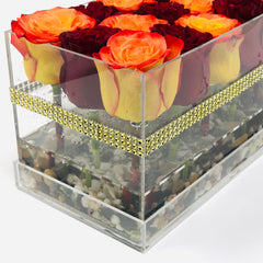 thanksgiving centerpiece forever roses that last for years orange roses