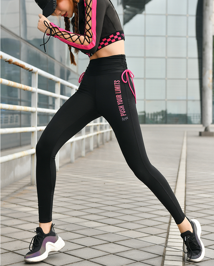 MIP PINK LACE UP HIGH RISE GYM LEGGINGS – boopdo