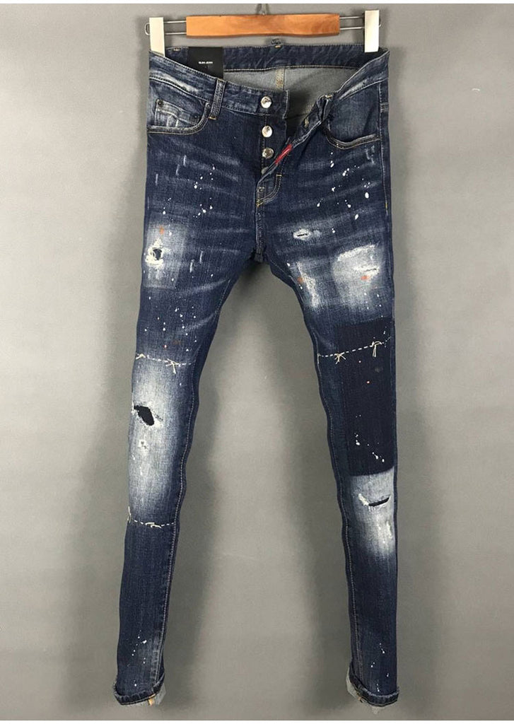 dsq jeans paint