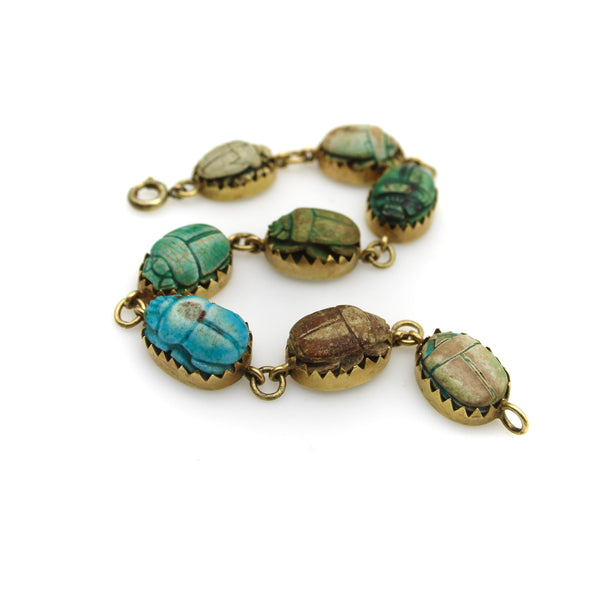 Amazon.com: Ross-Simons Multi-Gemstone Scarab Bracelet in Sterling Silver.  7 inches: Clothing, Shoes & Jewelry