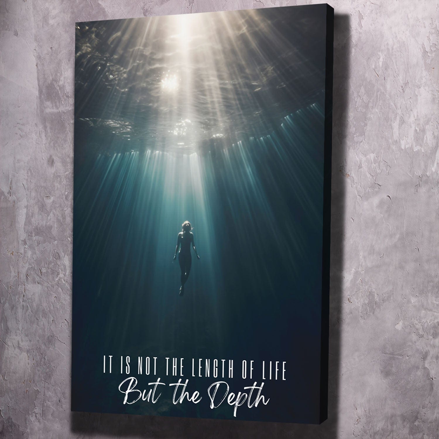 Underwater - It is not the length of life but the depth - Ralph Waldo Emerson Quote