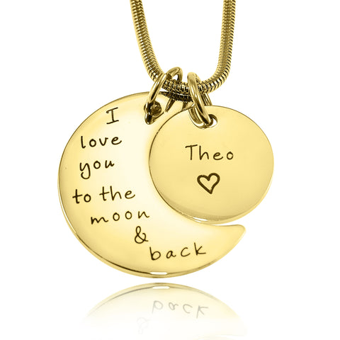 Moon and Back Necklace